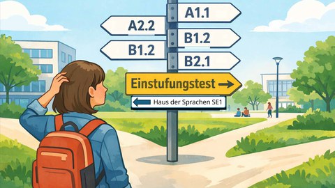 Wegweiser placement test und SE1