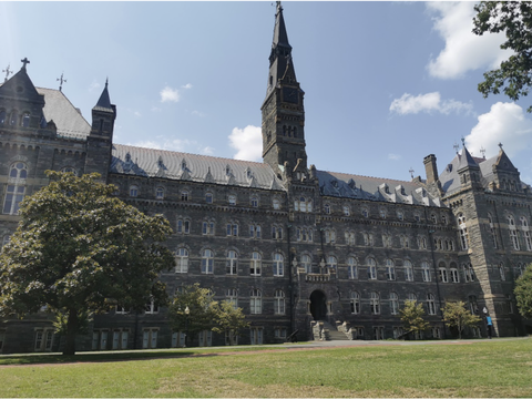 Das Foto zeigt die Georgetown University in Washingon DC, USA.