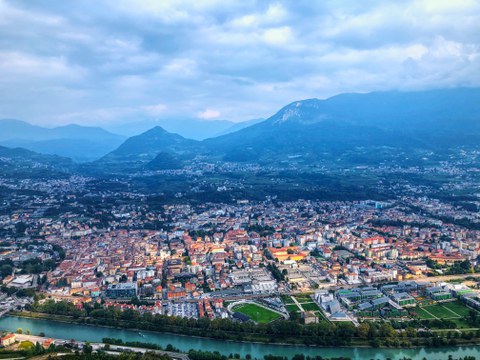 Blick über die Stadt Trento