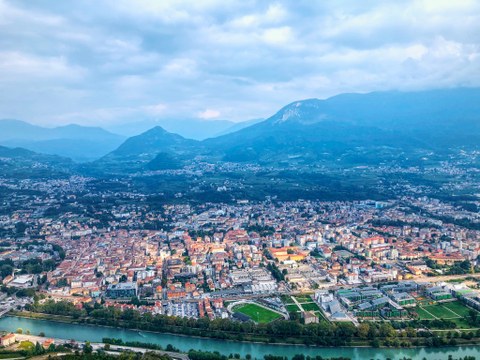 Blick auf Trento von Sardagna