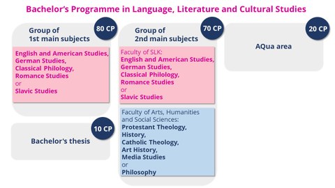 Structure of the Bachelor's degree programme Language, Literature and Culture Studies