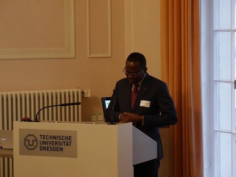 Photo 32 on the occasion of the grand opening of the Center France | Francophonie (CFF) on May 16, 2019, in the ceremonial hall of the Rectorate at TU Dresden.
