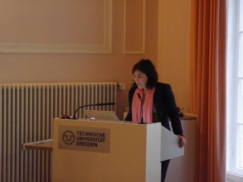 Photo 21 on the occasion of the grand opening of the Center France | Francophonie (CFF) on May 16, 2019, in the ceremonial hall of the Rectorate at TU Dresden.