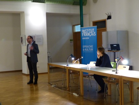 Photo IF 23 on the occasion of Franco-German Day 2020, “Germany and France: Together Against Anti-Semitism and Racism,” on January 21, 2020, at the Goethe-Institut Dresden.