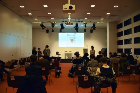 Photo 10 on the occasion of the opening of the exhibition “Kubuni – Comics from Africa” in November 2021 at the Central Library of the Dresden Municipal Libraries.