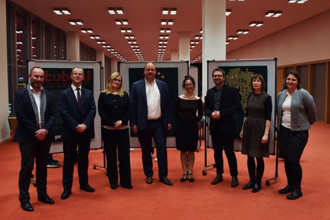 Photo 37 on the occasion of the opening of the exhibition “Kubuni – Comics from Africa” in November 2021 at the Central Library of the Dresden Municipal Libraries.