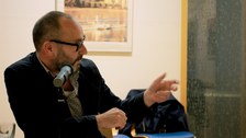 Foto 5 anlässlich der Lesung "Die Flüchtigen" - Alain Damasio und Milena Adam im Gespräch am 15.09.2021 im Goethe-Institut Dresden.