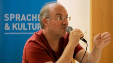 Foto 9 anlässlich der Lesung "Die Flüchtigen" - Alain Damasio und Milena Adam im Gespräch am 15.09.2021 im Goethe-Institut Dresden.