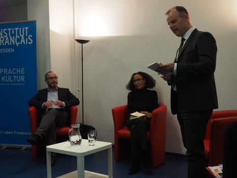Foto 5 anlässlich der Lesung "Sanfte Debakel" – Lesung & Diskussion mit Yanick Lahens (Haiti) am 07.10.2021 im Institut français Dresden.