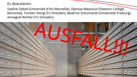 Poster on the occasion of the (online) panel discussion “Commemorating the Algerian War: New Perspectives Thanks to Digital Archives,” organized by the Network of University Centers for French and Francophone Studies in Germany on November 14, 2022.