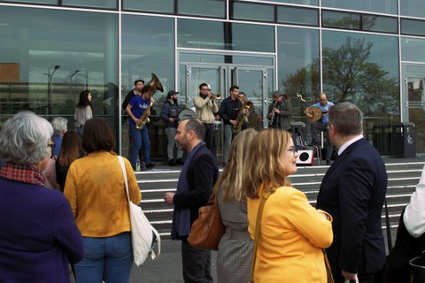 Fotoimpressionen von der Eröffnung der Fotoausstellung "Poser pour la liberté / Standing for freedom" am 13. April 2022 im Hörsaalzentrum der TU Dresden