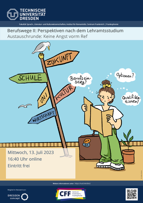Plakat Berufswege II - Perspektiven nach dem Lehramtsstudium am 13.07.23