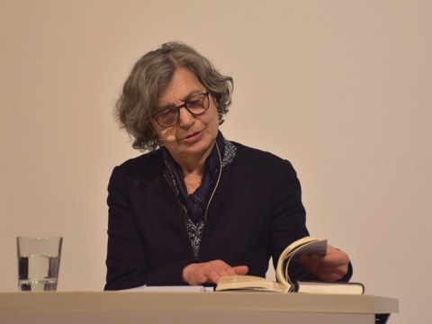 Foto von der Veranstaltung am 9. Februar 2023: Literarisches Gespräch - Marcel Beyer spricht mit Cécile Wajsbrot