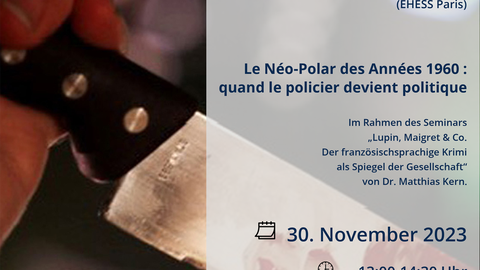 Plakat zum Vortrag / Workshop Sybila Guéneau am 30.11.2023