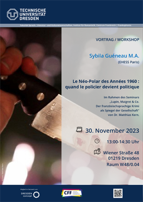 Plakat klein Vortrag / Workshop Sybila Guéneau am 30.11.2023