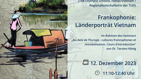 Plakat zum Vortrag von Thi Thu Thao Nguyen am 12.12.2023