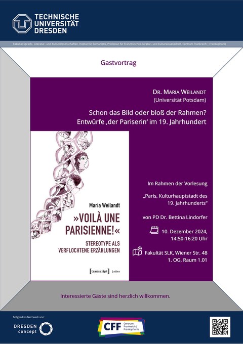 Poster announcing the lecture by Dr. Maria Weilandt on 26.11.24
