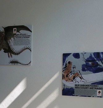Photo 2 on the occasion of the exhibition “Le cinéma d'animation - la French touch,” held as part of French Film Week from May 16 to June 6, 2024, at the Institute of Art and Music at TU Dresden.