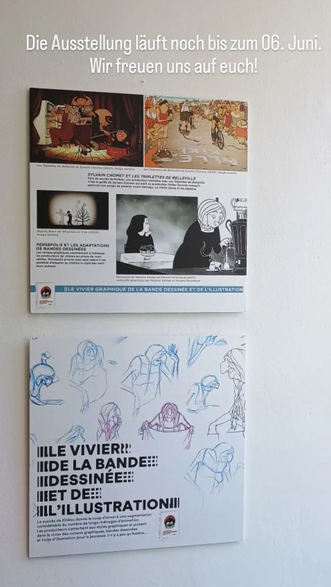Photo 3 on the occasion of the exhibition “Le cinéma d'animation - la French touch,” held as part of French Film Week from May 16 to June 6, 2024, at the Institute of Art and Music at TU Dresden.