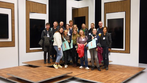 Photo 33 taken during the Romance Studies students’ field trip to Strasbourg (France) from October 7–12, 2024; here: in the ARTE news studio.