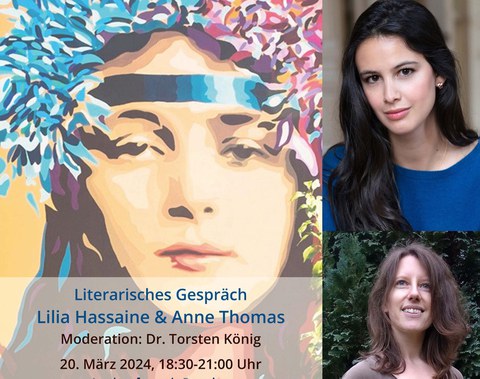 Poster excerpt - On the occasion of the literary discussion with author Lilia Hassaine of “Bittere Sonne” (Bitter sun) and her translator Anne Thomas, held as part of French Language and Francophonie Week on March 12, 2024, at the IF Dresden.