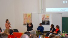 Photo 6 à l’occasion de la table ronde « L'avenir de la restitution » le 13 juin 2024 à la Faculté des arts, des sciences humaines et des sciences sociales de l'Université technique de Dresde.