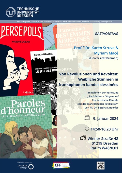 Plakat zum Vortrag von Prof. Dr. Karen Struve & Myriam Macé am 09.01.2024