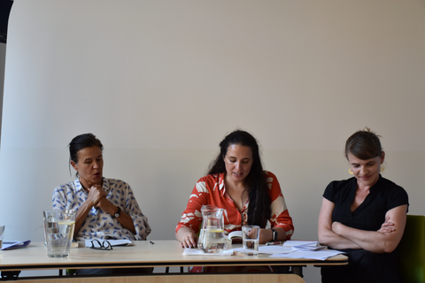 Photo 15 during the reading by Audrée Wilhelmy (Quebec) “Bluthaut” (Blood skin) on June 25, 2025, at the Institut français Dresden.