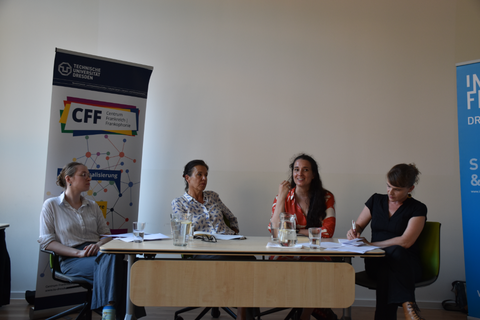 Photo 19 during the reading by Audrée Wilhelmy (Quebec) “Bluthaut” (Blood skin) on June 25, 2025, at the Institut français Dresden.