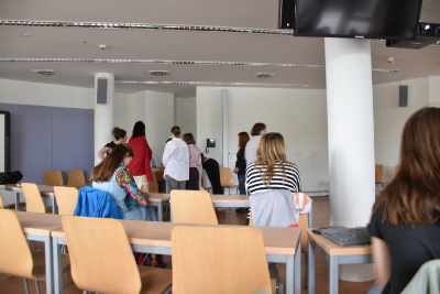 Foto anlässlich des Workshops "Québecer CÉGEP-Studierende zu Gast" am 22. Mai 2025