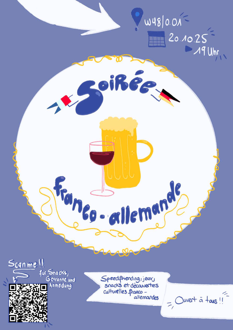 Plakat Soirée franco-allemande WiSe 2025_26