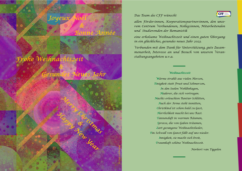 Poster on the occasion of the CFF's New Year's wishes for 2022–2023