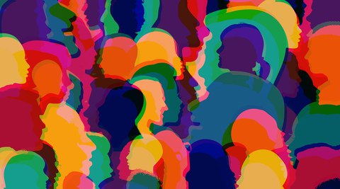 Free image showing colored contours of people as a sign of diversity, author: Gerd Altmann on Pixabay.