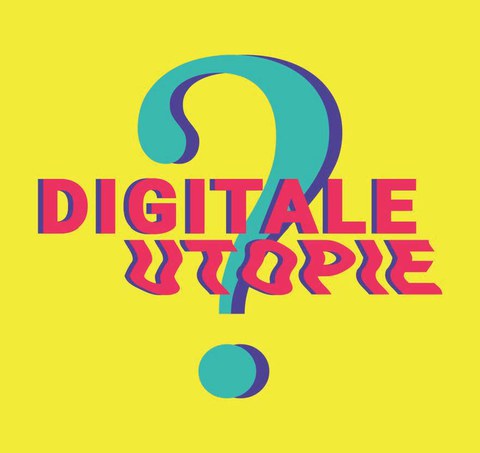 Logo des Projekts "Digitale Utopie" an deutschen Hochschulen, ausgeschrieben vom Institut français Deutschland und der Deutsch-Französischen Hochschule.