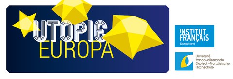 Logo des Projekts "Utopie Europa 2020" an deutschen Hochschulen, ausgeschrieben vom Institut français Deutschland und der Deutsch-Französischen Hochschule.