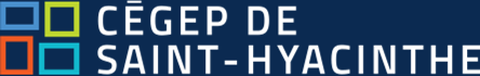 Logo des CÉGEP Saint-Hyacinthe, Québec (blauer Hintergrund)