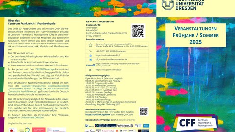 Programmflyer des CFF im Frühjahr / Sommer 2025, Seite 1