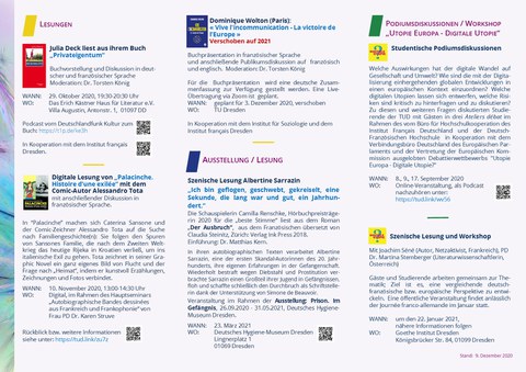 CFF Program flyer Fall/Winter 2020/21, page 2
