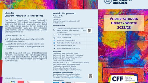 CFF-Programmflyer Herbst/Winter 2022/23, Seite 1