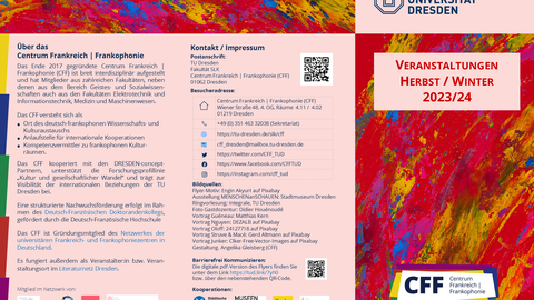 CFF-Programmflyer Herbst/Winter 2023/24, Seite 1