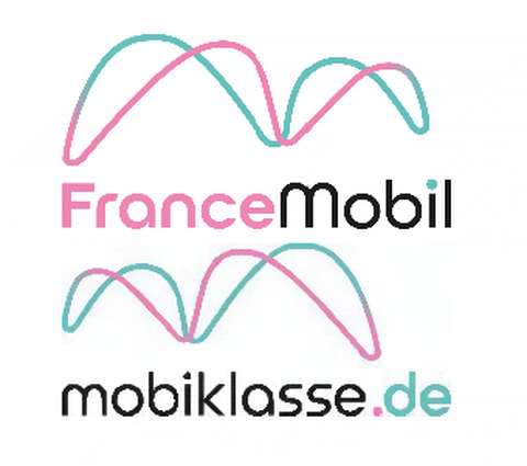 Collage aus den Logos der Programme FranceMobil und mobiklasse.de des Deutsch-Französischen Jugendwerks.