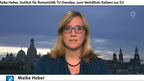 Maike Heber in der Nachrichtensendung von tagesschau24