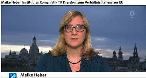 Maike Heber in der Nachrichtensendung von tagesschau24