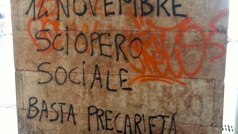 Basta Precarietà, Graffiti, Trento (Italien)