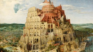 Pieter Bruegel der Ältere: Der Turmbau zu Babel, 1563, Öl auf Eichenholz, 114 x 155 cm, Kunsthistorisches Museum, Wien.