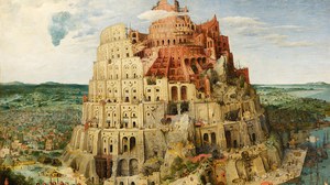 Pieter Bruegel der Ältere: Der Turmbau zu Babel, 1563, Öl auf Eichenholz, 114 x 155 cm, Kunsthistorisches Museum, Wien.