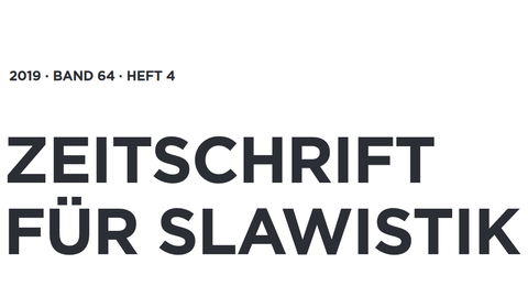 Zeitschrift für Slawistik