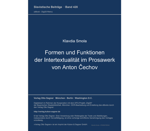 Formen und Funktionen der Intertextualität im Prosawerk von Anton Čechov