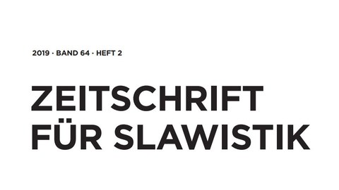 Zeitschrift für Slavistik