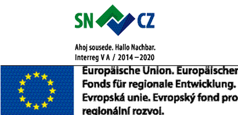 Logos EU und SNCZ mittig